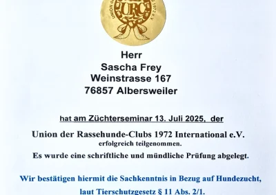 Vorbereitung auf Zertifizierung nach Paragraph 11 TierSchG durch das zuständige Veterinäramt